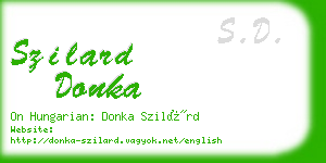 szilard donka business card